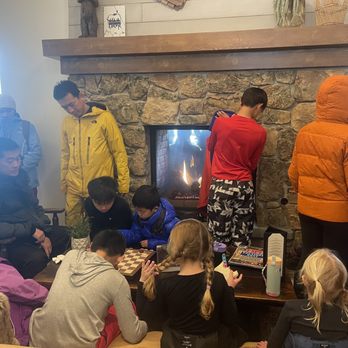 Woolly's Adventure Summit - Warming up by the fire  ! - Sledding Near Me - Mammoth Lakes, California
