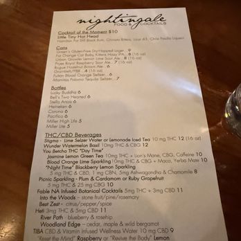 Nightingale - Drink menu - Cocktail Bars Near Me - Minneapolis, Minnesota