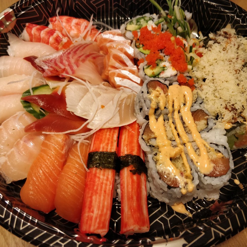 Projects Sushi - Sushi / Roll platter. It might look alright but it was less than alright. Bad service left a bitter taste. - Japanese Near Me - Markham, Ontario Projects Sushi - Sushi / Roll platter. It might look alright but it was less than alright. Bad service left a bitter taste. - Japanese Near Me - Markham, Ontario