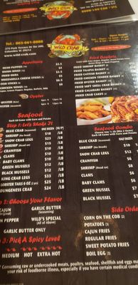 Menu photo 7 Wild Crab Columbia, SC
