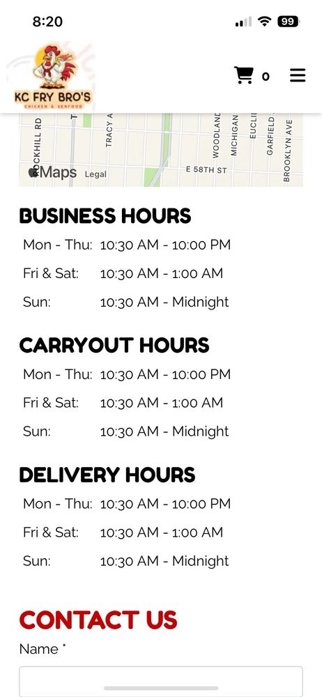 Food from KC Fry Bros Chicken And Seafood