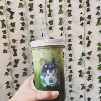 The Moo Bar - Matcha latte with almond milk and grass jelly - Desserts Near Me - Seattle, Washington The Moo Bar - Matcha latte with almond milk and grass jelly - Desserts Near Me - Seattle, Washington