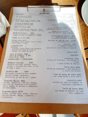 Menu photo 4 Lekeitio Buenos Aires, C