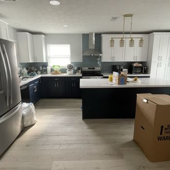 Hanson Handyman & Construction - New expanded kitchen with island. - Handyman Near Me Hanson Handyman & Construction - New expanded kitchen with island. - Handyman Near Me