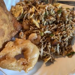Chinese Ho Carryout - Special order house fried rice with extra shrimp, green onions, bean sprouts and fried eggs...so worth the bit extra paid... extraordinary!