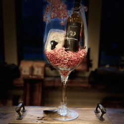 Horseshoe Bend Farm Wines - Big Bordeaux wine glass Valentine option