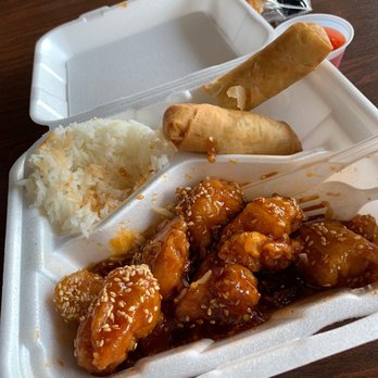 Ruby Garden - Sesame chicken - dug in before getting a shot! - Vietnamese Near Me - Georgetown, Texas