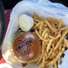 Easy Rider and Gorgonzola fries from Bleus Burger Easy Rider and Gorgonzola fries from Bleus Burger