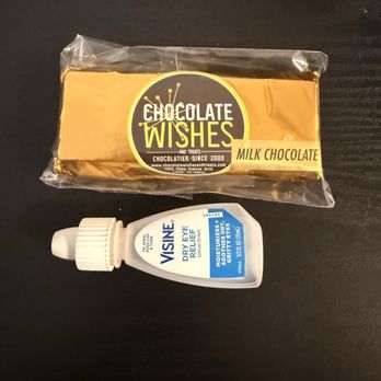 Chocolate Wishes and Treats - Size comparison to an eye drop bottle - Candy Stores Near Me - Clovis, California Chocolate Wishes and Treats - Size comparison to an eye drop bottle - Candy Stores Near Me - Clovis, California