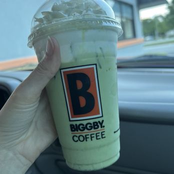 Biggby Coffee - Iced matcha latte sweet foam + whipped cream - Coffee & Tea Near Me - Midlothian, Illinois