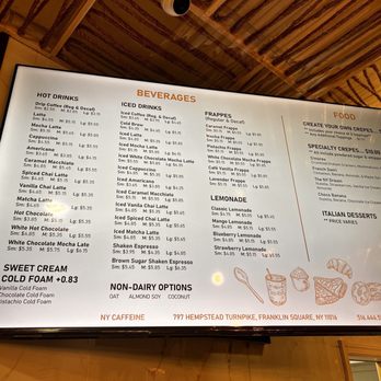 NY Caffeine - Menu - Coffee & Tea Near Me - Franklin Square, New York