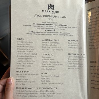 Meat Time - Premium menu - Japanese Near Me - Milpitas, California