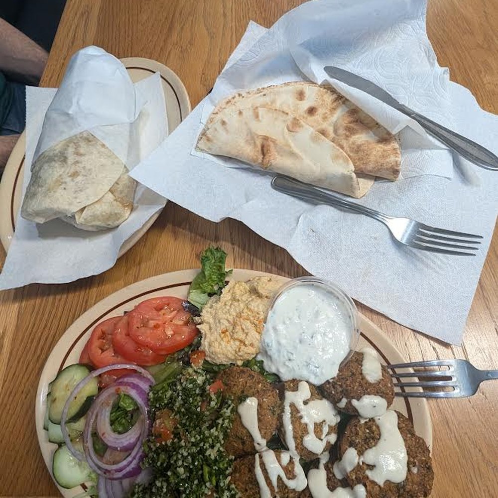 Chicken Wrap and Falafel Plate Chicken Wrap and Falafel Plate