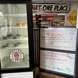 Inside entry door are desserts in cooler and posted specials. 9/3/2024 Inside entry door are desserts in cooler and posted specials. 9/3/2024