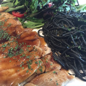 ZenQ - Chicken cutlet with cuttlefish noodles :) - Desserts Near Me - Markham, Ontario