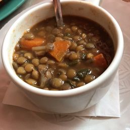 Really good lentil soup perfect for this cold snowy weather