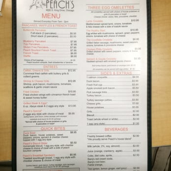 Peach's Restaurant - Peach's Restaurant menu. - American Near Me - Chicago, Illinois Peach's Restaurant - Peach's Restaurant menu. - American Near Me - Chicago, Illinois
