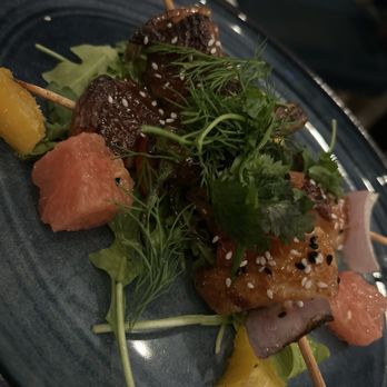 Lure Fish House - Miso Glazed Sea Bass Skewers - Seafood Near Me - Santa Barbara, California Lure Fish House - Miso Glazed Sea Bass Skewers - Seafood Near Me - Santa Barbara, California