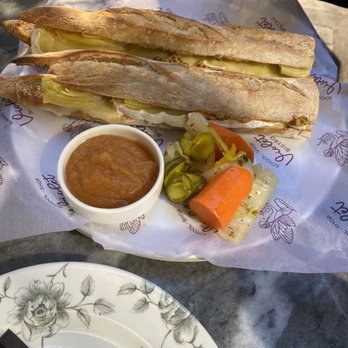 Violet Bistro - Cheese and artichoke sandwich with jam. From the lunch menu. - French Near Me - Los Angeles, California Violet Bistro - Cheese and artichoke sandwich with jam. From the lunch menu. - French Near Me - Los Angeles, California