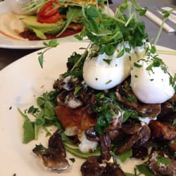 Dip - Mushroom stack with corn fritters in the background