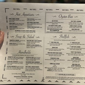 Half Shell - Menu - Seafood Near Me - Chicago, Illinois