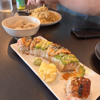 Mirin Kitchen - Dragon Roll and steamed gyoza - Japanese Near Me - Vista, California