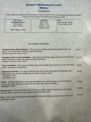 Menu photo 1 Sunny Mornings Cafe Tallahassee, FL Menu photo 1 Sunny Mornings Cafe Tallahassee, FL
