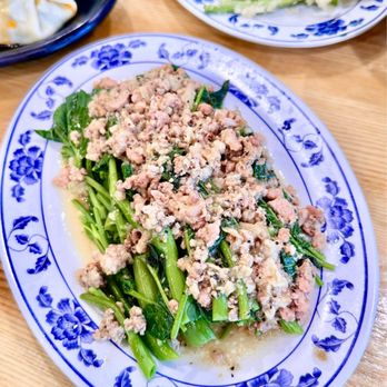 Seasons Taiwanese Eatery - Boiled ong choi with Pork Sauce - Taiwanese Near Me - Honolulu, Hawaii Seasons Taiwanese Eatery - Boiled ong choi with Pork Sauce - Taiwanese Near Me - Honolulu, Hawaii
