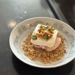 The Rind - Panna cotta with ice cream and a crumble topping