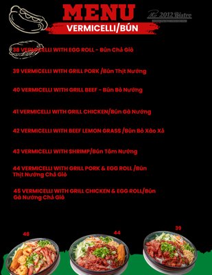 Menu photo 5 Pho 2012 Bistro Anaheim, CA