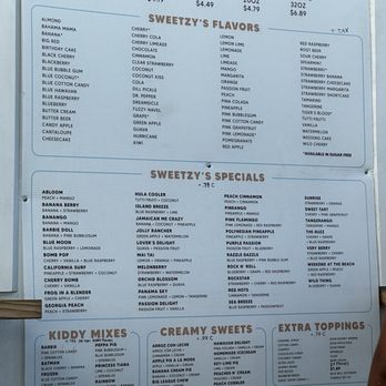 Sweetzy’s Snowcones - Menu - Desserts Near Me - Fort Worth, Texas Sweetzy’s Snowcones - Menu - Desserts Near Me - Fort Worth, Texas