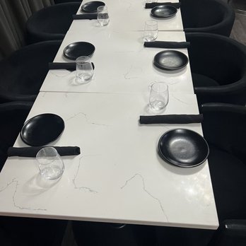 BLK SWAN - Table set up - New American Near Me - Baltimore, Maryland