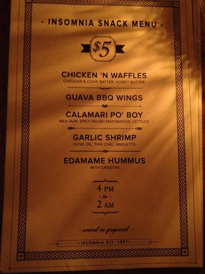 Menu photo 8 Insomnia Restaurant & Lounge Toronto, ON Menu photo 8 Insomnia Restaurant & Lounge Toronto, ON
