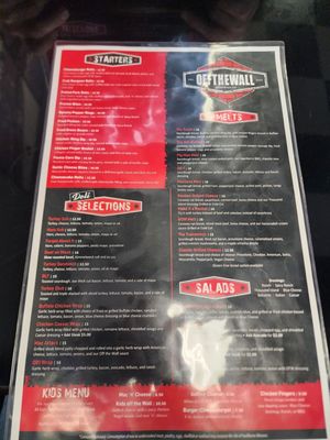 Menu photo 5 Off the Wall Sandwich Blasdell, NY