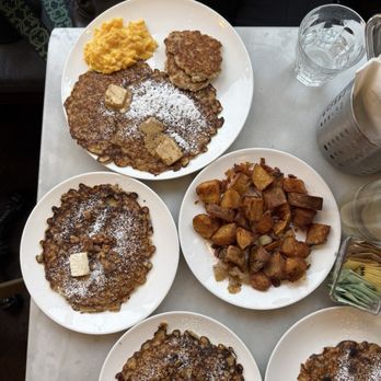 Breakfast by Salt’s Cure - 2x2x2 - og griddle cakes, sausage and eggs; home fries; blueberry griddle cake, banana griddle cake, chocolate chip griddle cake - Breakfast & Brunch Near Me - New York, New York Breakfast by Salt’s Cure - 2x2x2 - og griddle cakes, sausage and eggs; home fries; blueberry griddle cake, banana griddle cake, chocolate chip griddle cake - Breakfast & Brunch Near Me - New York, New York