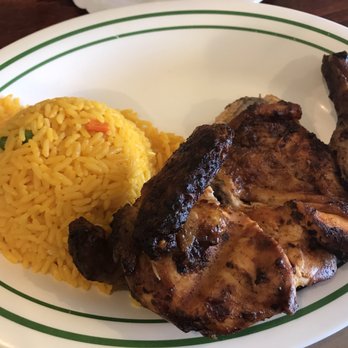 Backyard Grill - 1/2 BBQ chicken with rice (and not pictured beans) - Barbeque Near Me - Kenilworth, New Jersey