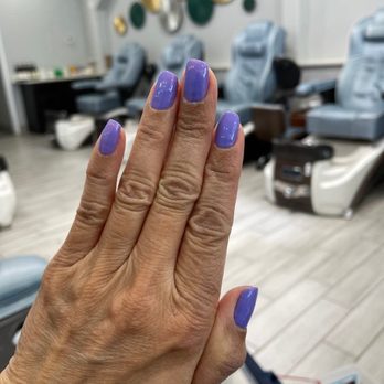 Lush Nails and Spa - #081Caramia brand Shellac/Gel Mani - Nail Salons Near Me - San Antonio, Texas