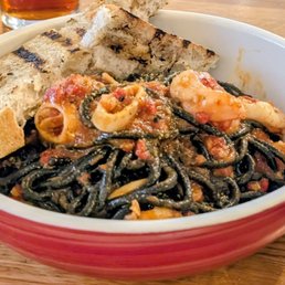 A teammate's squid ink pasta A teammate's squid ink pasta