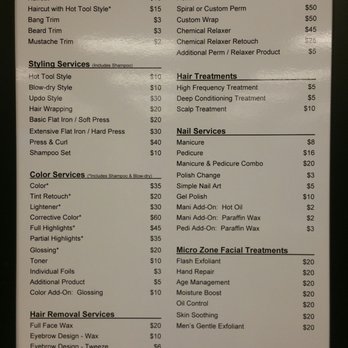 Avalon Institute - Customer service menu for cosmetology services - Skin Care Near Me - Mesa, Arizona