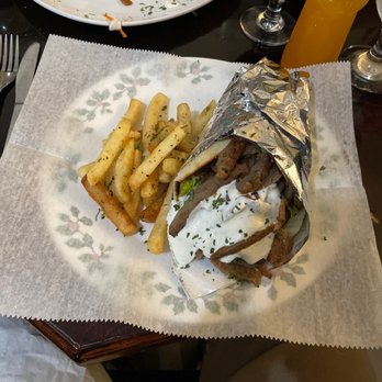 Turkuaz Cafe - Lamb Gyro with Fries - Turkish Near Me - Bloomington, Indiana