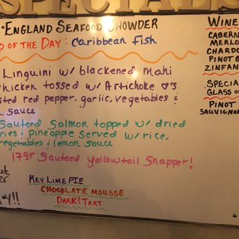 Grouper & Chips - Specials board 2/21/2020 - Seafood Near Me - Naples, Florida