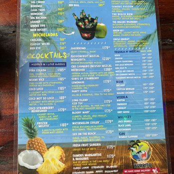The Surfin Burrito - Menu Aug 2022 - Bars Near Me - Cancún, ROO