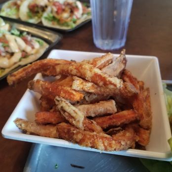 Feed Co. Burgers - Sweet potato fries, choice of dipping sauce. - Burgers Near Me - Seattle, Washington Feed Co. Burgers - Sweet potato fries, choice of dipping sauce. - Burgers Near Me - Seattle, Washington