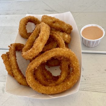 Island Buffalo Grill - Awesome onion rings. Dipped in their fry sauce. - Burgers Near Me - Syracuse, Utah Island Buffalo Grill - Awesome onion rings. Dipped in their fry sauce. - Burgers Near Me - Syracuse, Utah