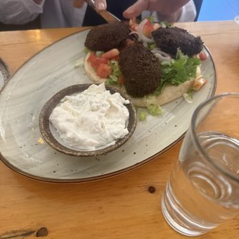 Lefteris Taverna - Falafel Vegetarian Hot Open Sandwich - Greek Near Me - Hartsdale, New York Lefteris Taverna - Falafel Vegetarian Hot Open Sandwich - Greek Near Me - Hartsdale, New York