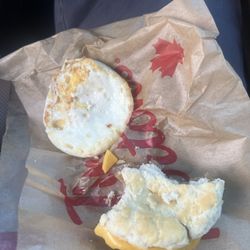 Tim Horton’s - Half eaten sandwich with the egg never touched.