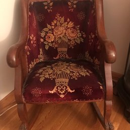 This is a Victorian parlor rocking chair. No restoration required. Circa 1870.