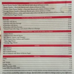 Menu (front) Menu (front)