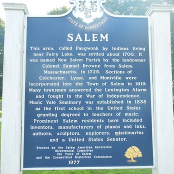 Salem Historical Marker - Landmarks & Historical Buildings Near Me - Salem, Connecticut Salem Historical Marker - Landmarks & Historical Buildings Near Me - Salem, Connecticut