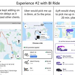 Kitsap Transit - BI Ride experience #2 (noon): Iffy. Pickup delays. Uber had a better overall offer. Got places to go. No time to waste.